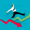 chart, arrow, businessman
